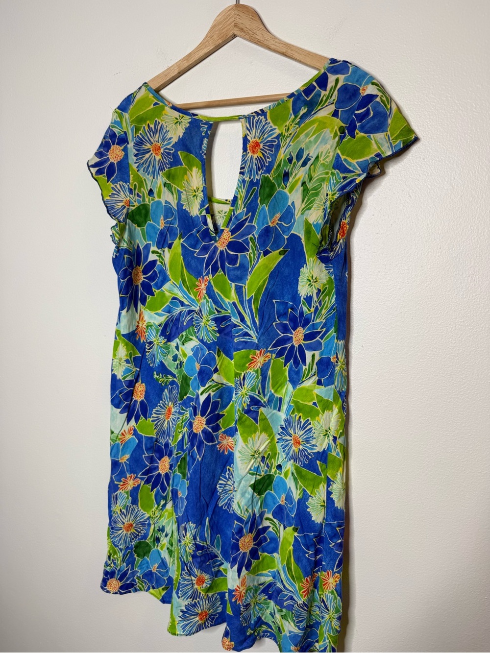 Jams World Bluebell Tropical Floral Swing Shift Flowy Dress size XL - Picture 9 of 10